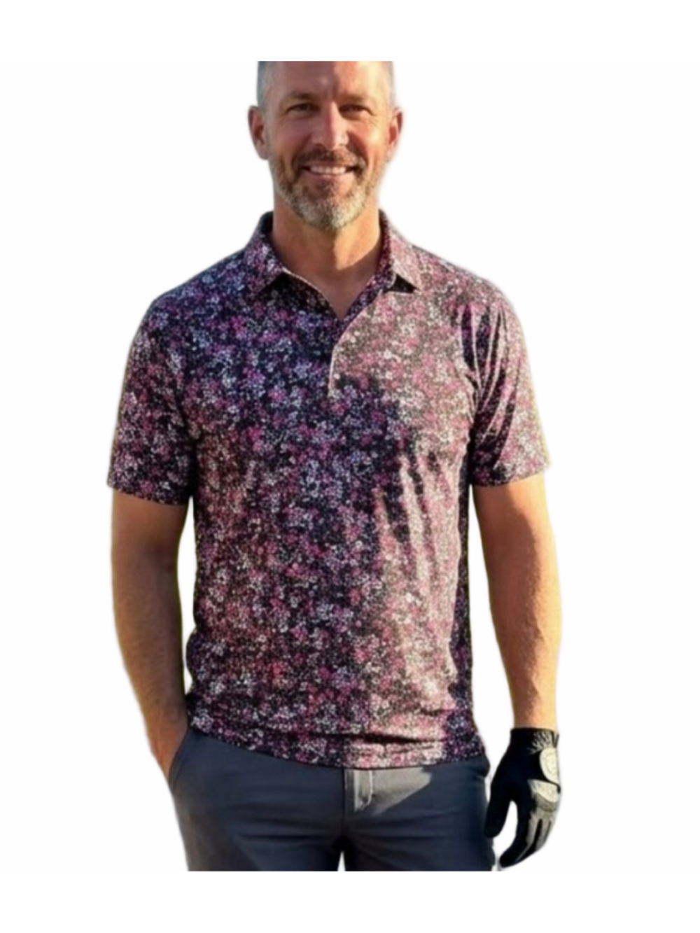 Under Armour Iso-Chill Floral Polo Shirt Mens XL Short Sleeve Performance 2156